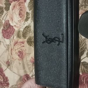 Ysl monogrammed clutch black